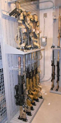 Combat Weapon Shelving Armory Cage