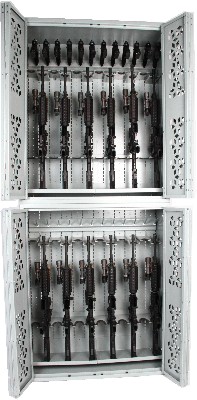 M4 Weapon Rack configured for 24 M4s and 24 M9s